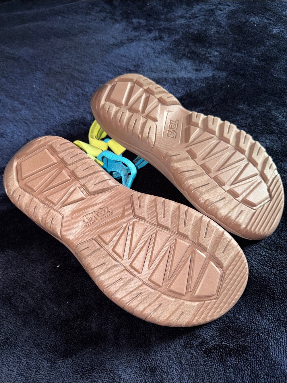 Teva Multicolor Strap Sandals with Brown Footbed - Picture 3 of 4
